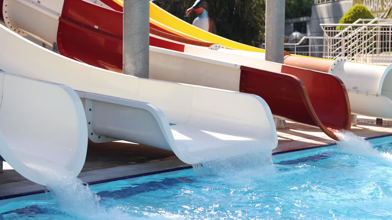 Water Slides at a Water Park