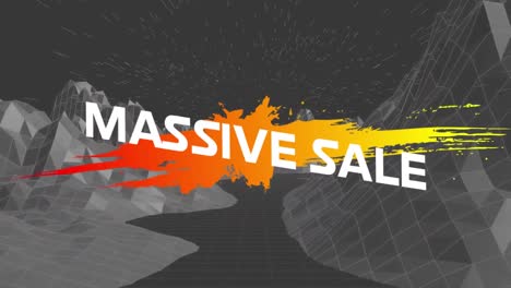 gráfico de venta masiva en fondo gris
