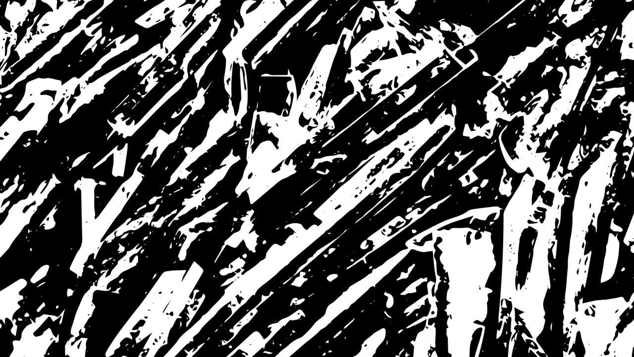 animación digital abstracta ruido blanco sobre fondo negro.