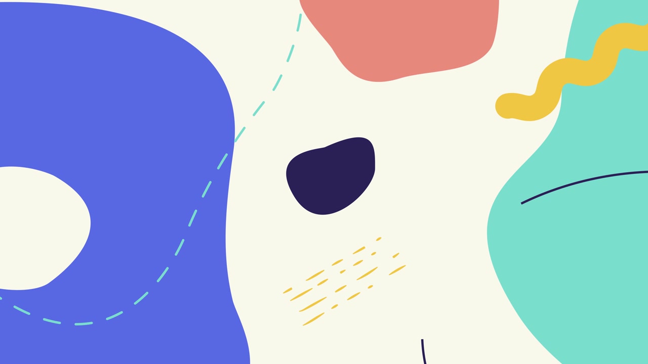Seamless Loop of Abstract Colorful Organic Shapes Animation