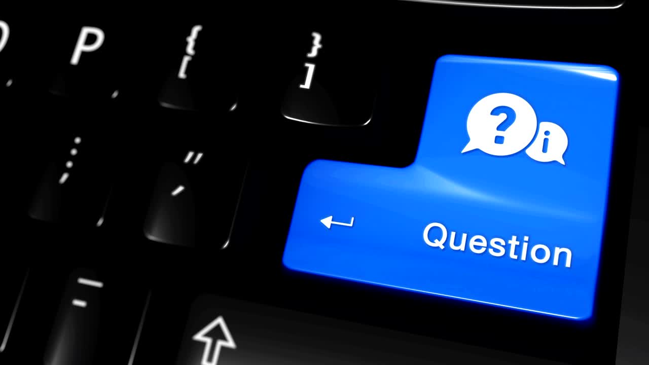 Question Moving Motion On Computer Keyboard Button.