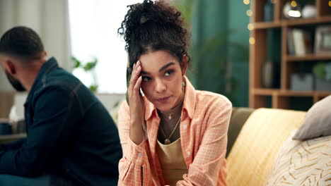a couple experiencing relationship problems at home