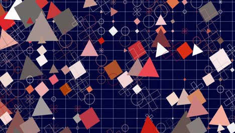 fondo de formas geométricas que se mueven al azar