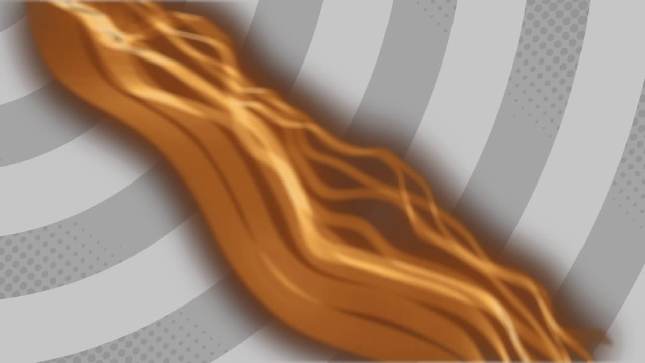 Animation af bølgemønstre, der bevæger sig over et gentagende spiralmønster.