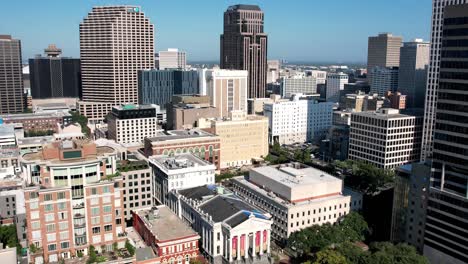 una impresionante vista panorámica del horizonte de nueva orleans vista desde arriba