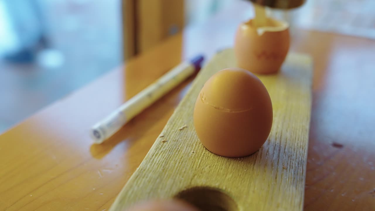 Egg Cracking device for eating Hot Spring Cooked Onsen Tamago, Kinosaki Onsen