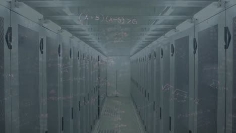 Mathematical-equations-against-empty-server-room