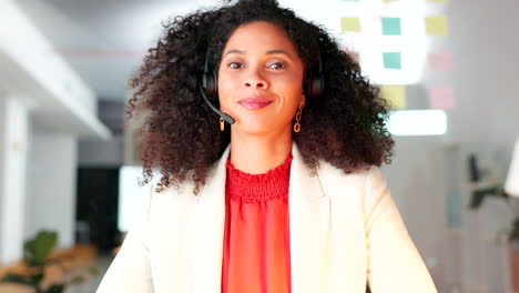 young businesswoman happily speaking