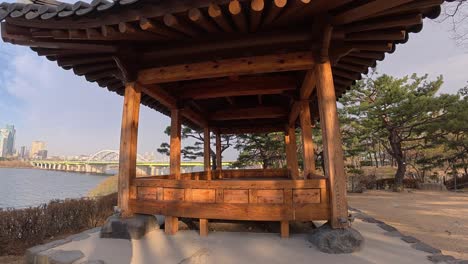 traditional korean pavilion in seonyudo park, seoul, south korea