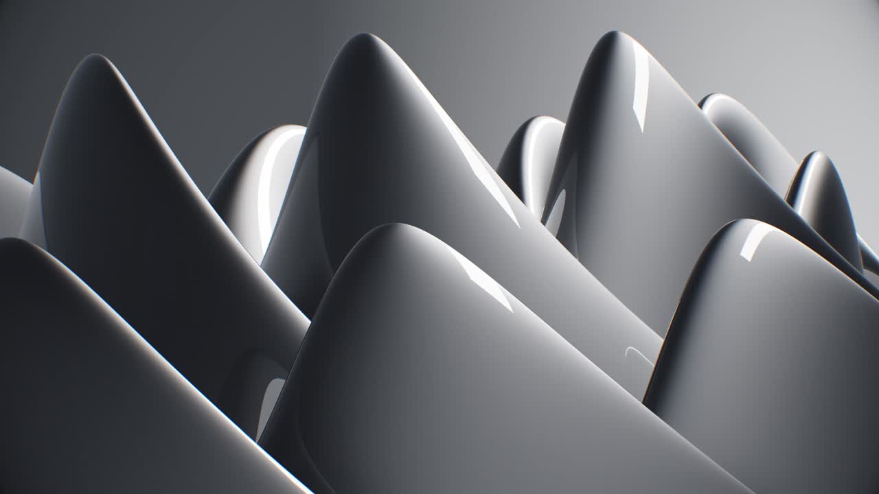 fondo negro suavemente olas colinas que fluyen animación costuras bucle 4k