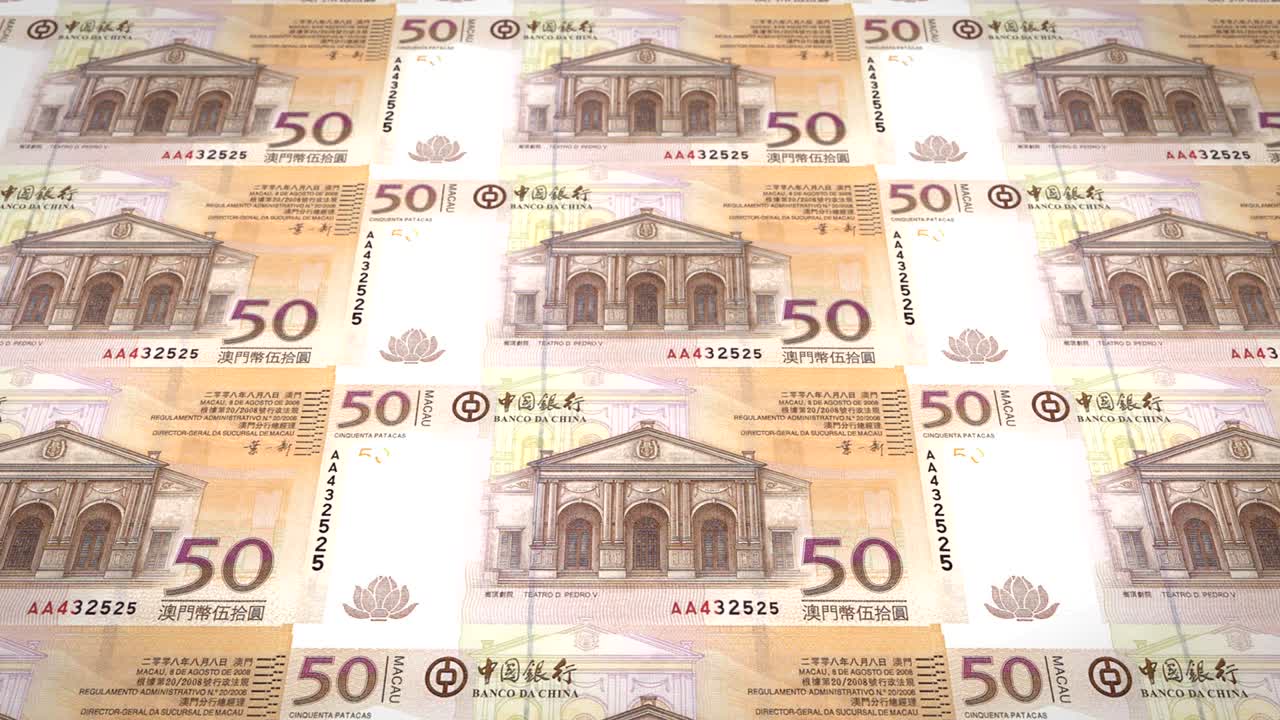 마카오의 50 파타카 지폐, 현금, 루프