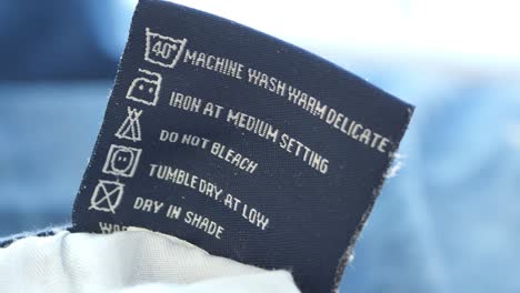 clothing care label