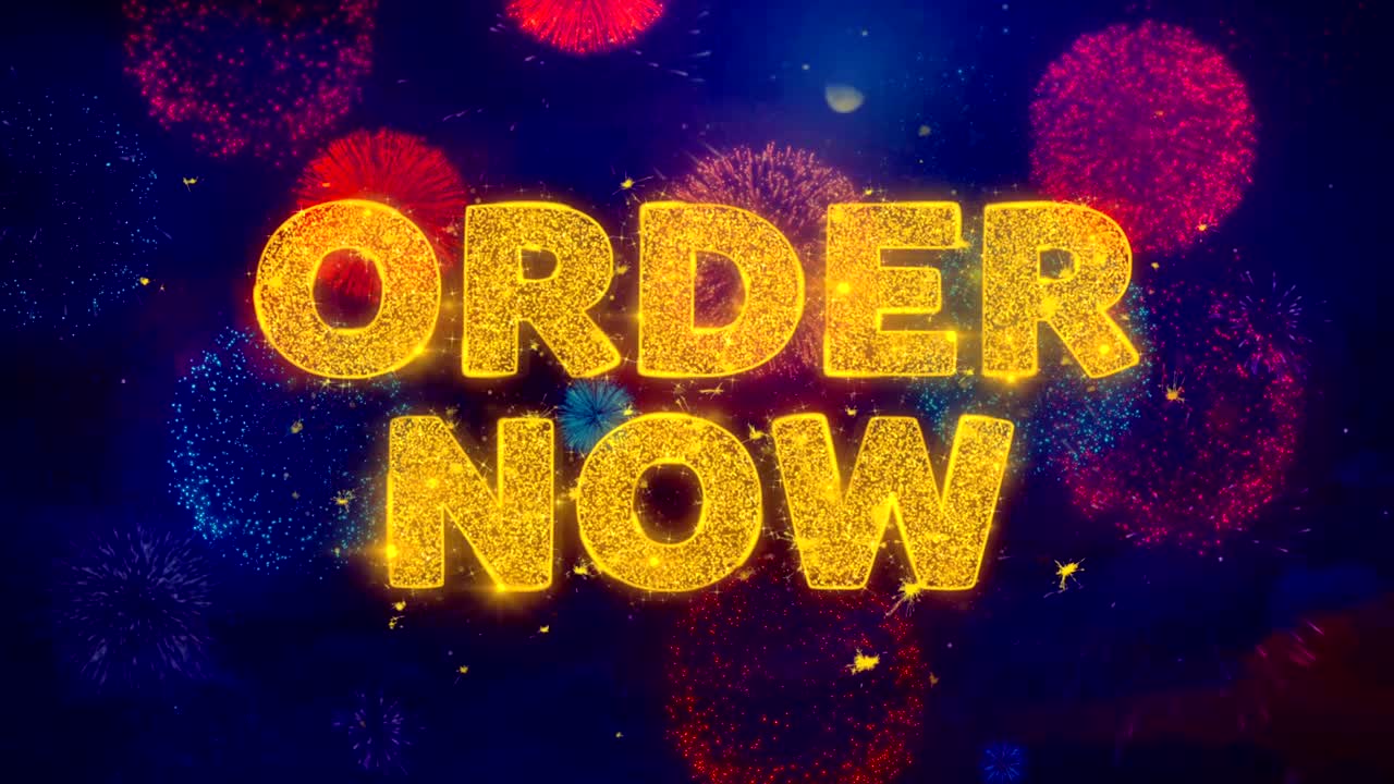 이제 다채로운 불꽃놀이 폭발 입자에 대한 텍스트를 주문하세요.