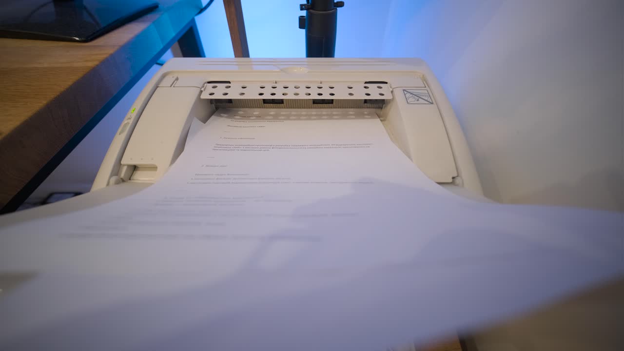 Detailopname van een papierversnipperaar die een vertrouwelijk document vernietigt