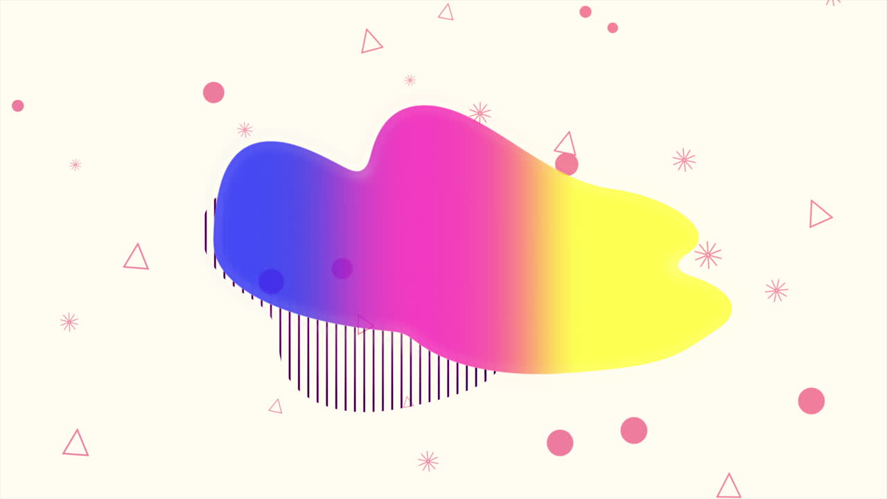 모션 추상적 인 기하학적 모양과 다채로운 액체 배경 38