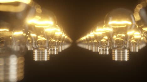 surface of flashing incandescent blue bulbs. blinking lights. seamless loop 3d render