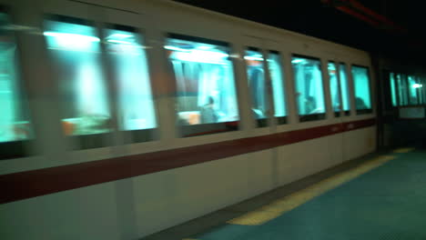 underground train passing by