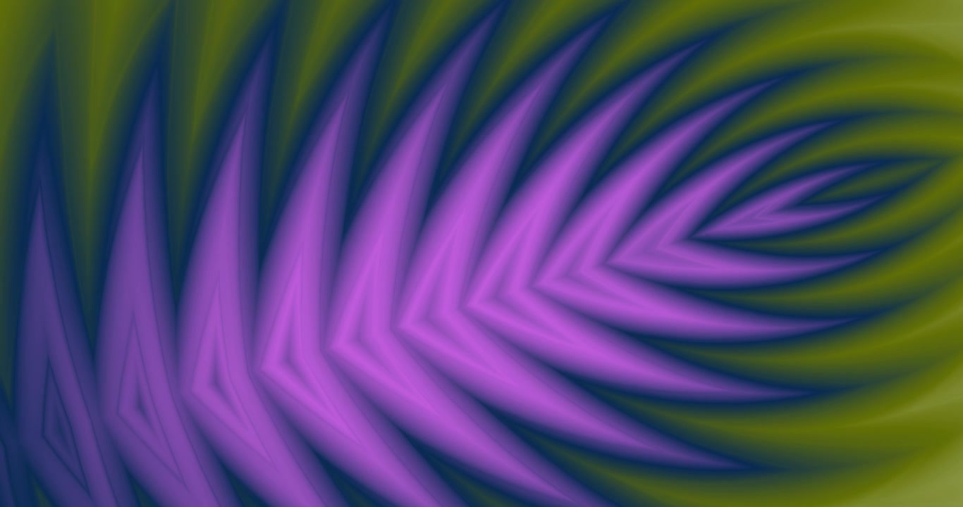 Abstract Purple and Green Fractal Pattern Animation