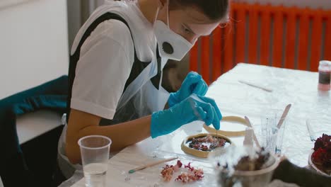 resin art workshop: creating floral resin coasters