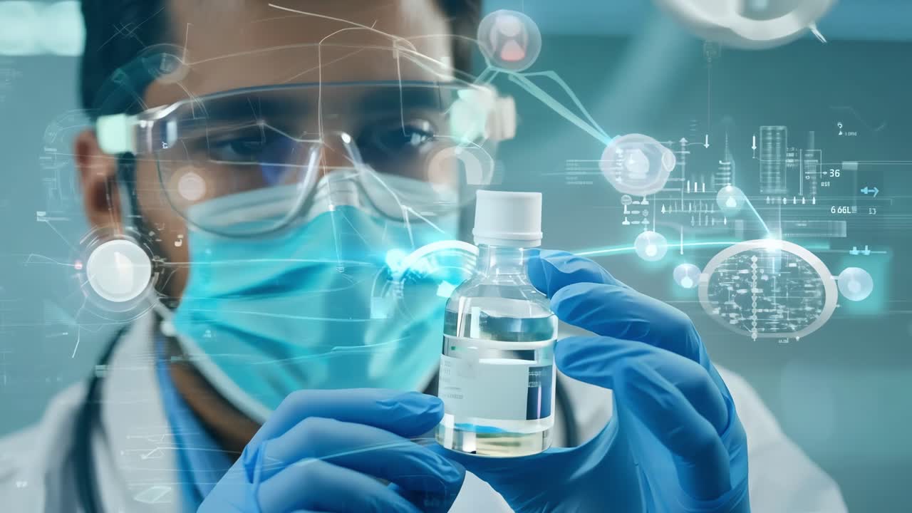 científico que lleva a cabo investigaciones en un laboratorio moderno
