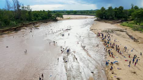 River-scape-drone-view