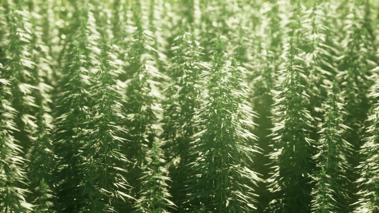 High quality cannabis plants thriving under sunlight in a cultivated field