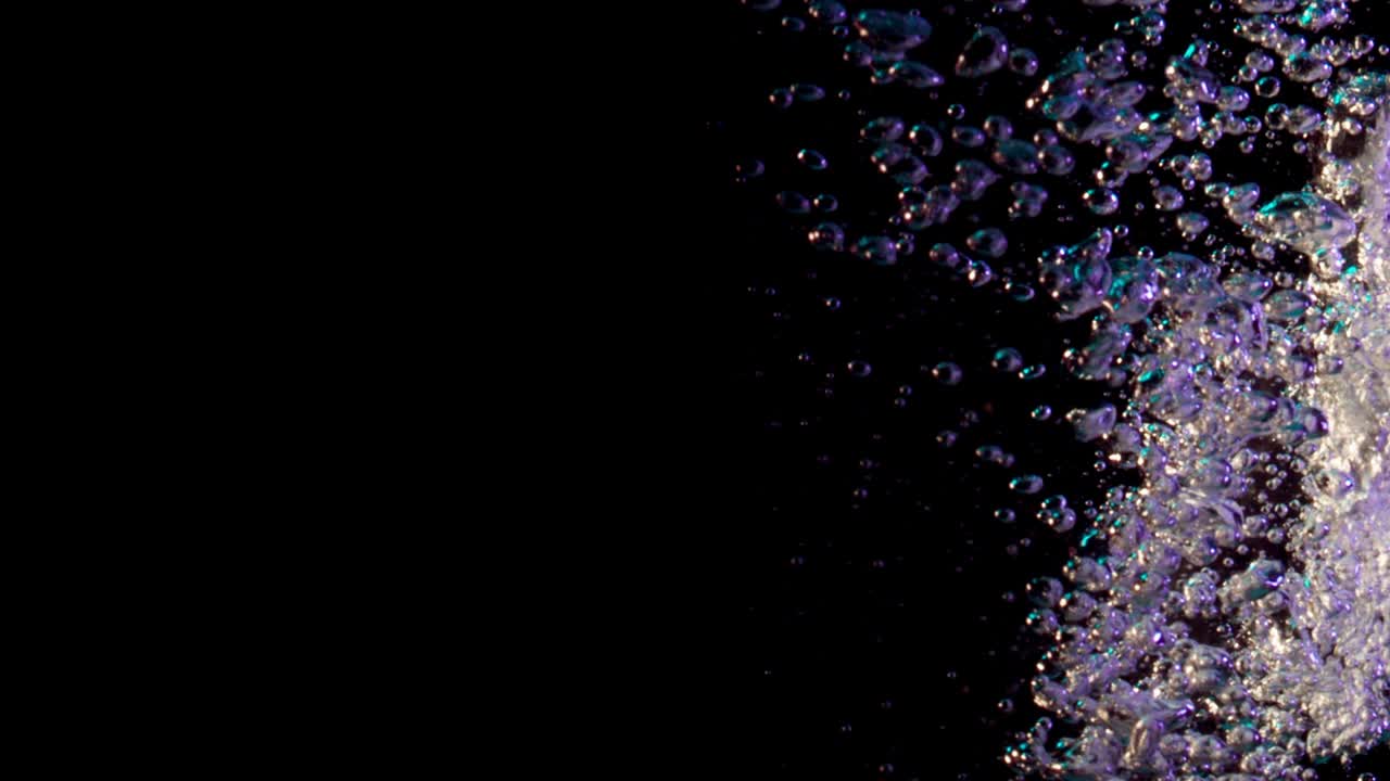 Water Bubbles a Black Background