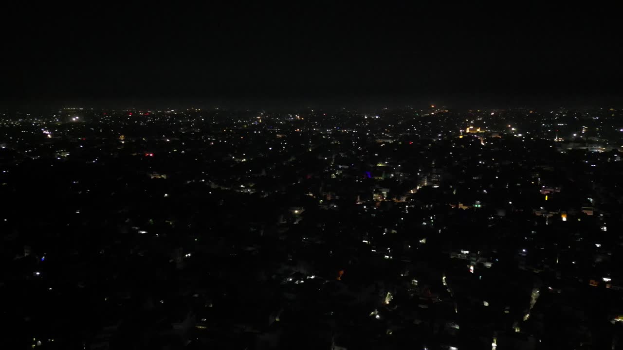 Aerial view of Dussehra Mela in Ludhiana, Punjab, India