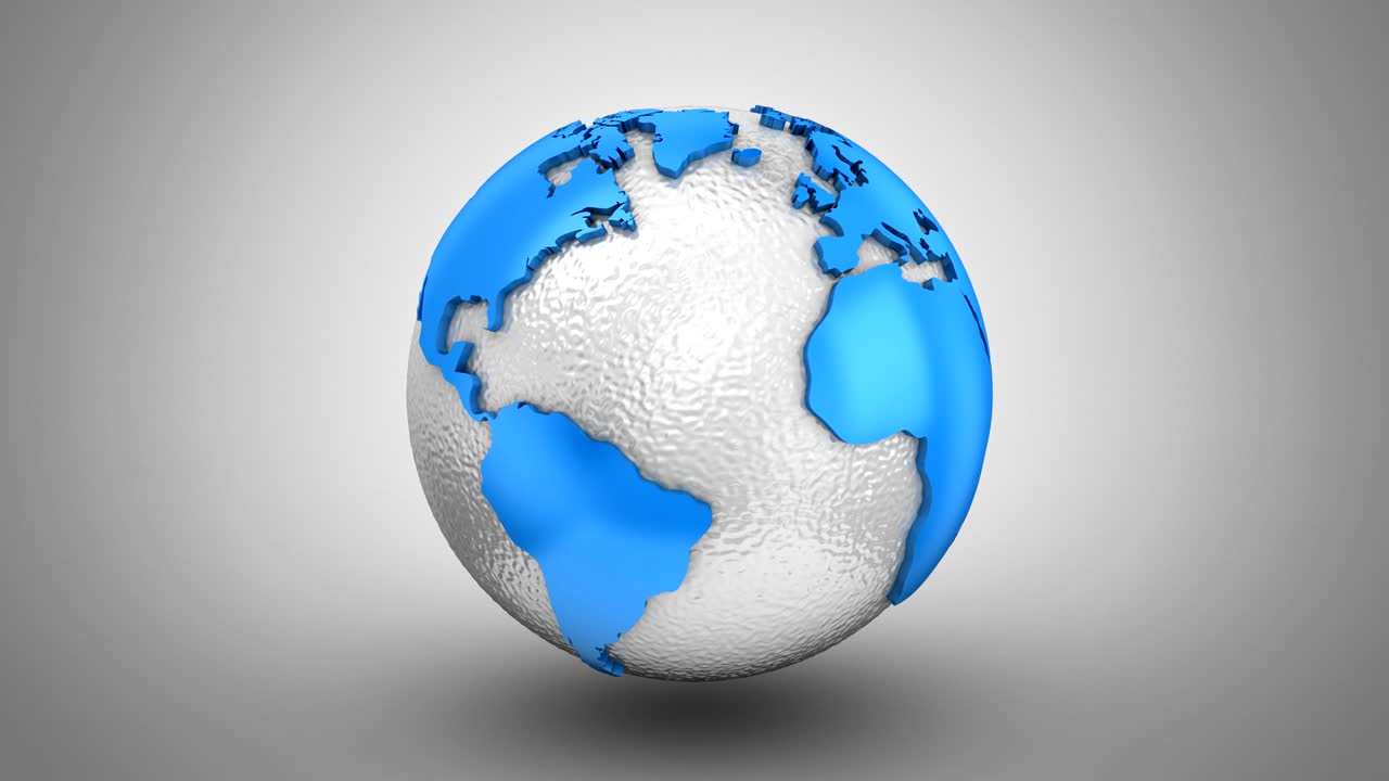 el mapa del mundo se convierte en un globo