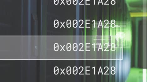 Animation-of-data-on-screens-and-password-over-servers