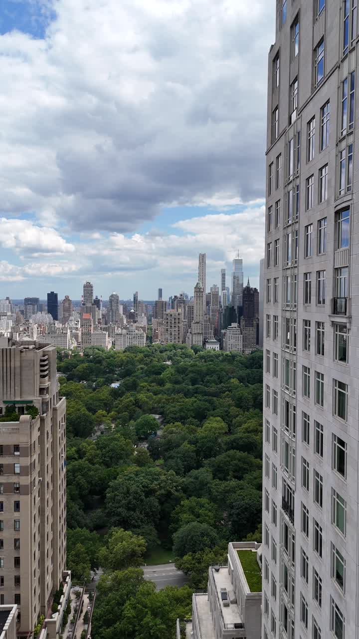 Panoramic view of Central Park and the New York City skyline