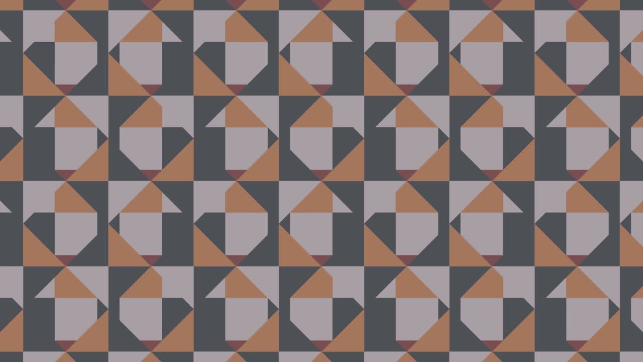 Abstract seamless loop animated pattern with multicolor geometric shapes. Motion graphic background in a flat design with geometric elements