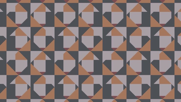Abstract seamless loop animated pattern with multicolor geometric shapes. Motion graphic background in a flat design with geometric elements
