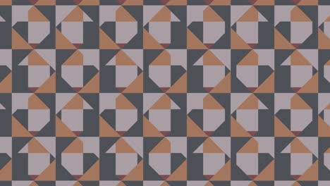 patrón animado de bucle sin costuras abstracto con formas geométricas multicolores. fondo gráfico de movimiento en un diseño plano con elementos geométricos
