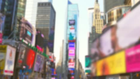 blurred times square