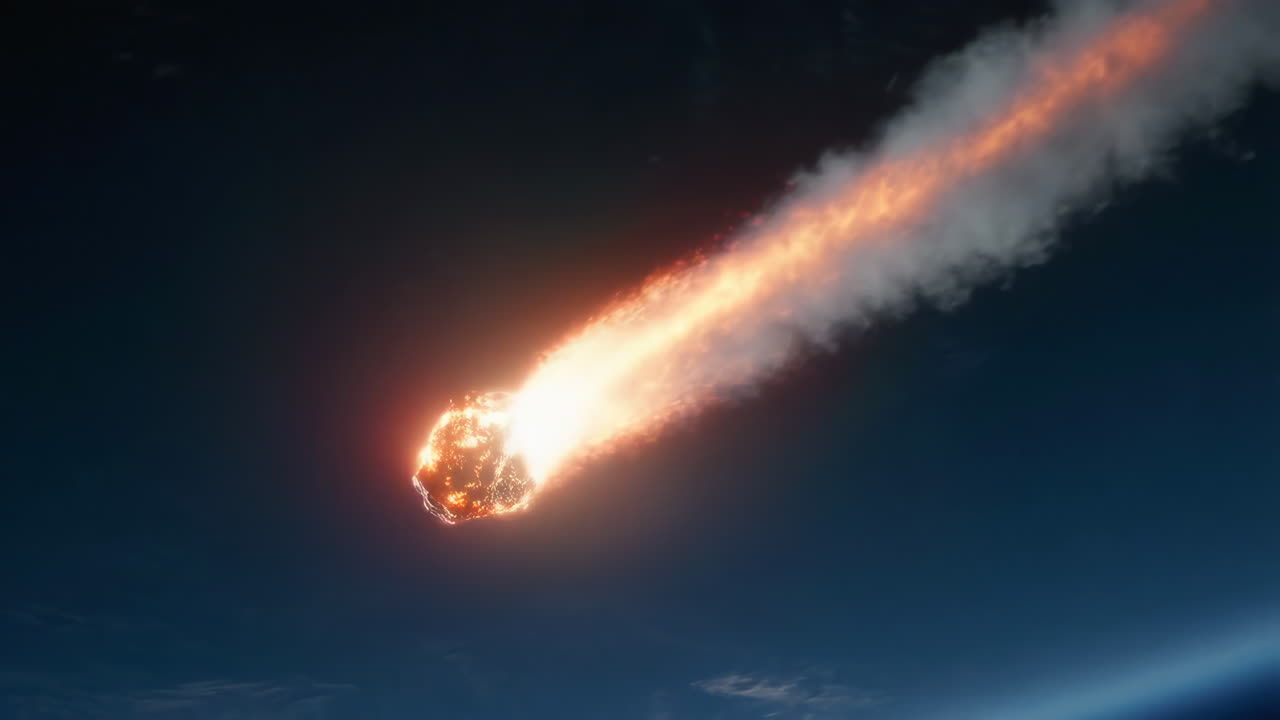 Asteroid Impact in Outer Space