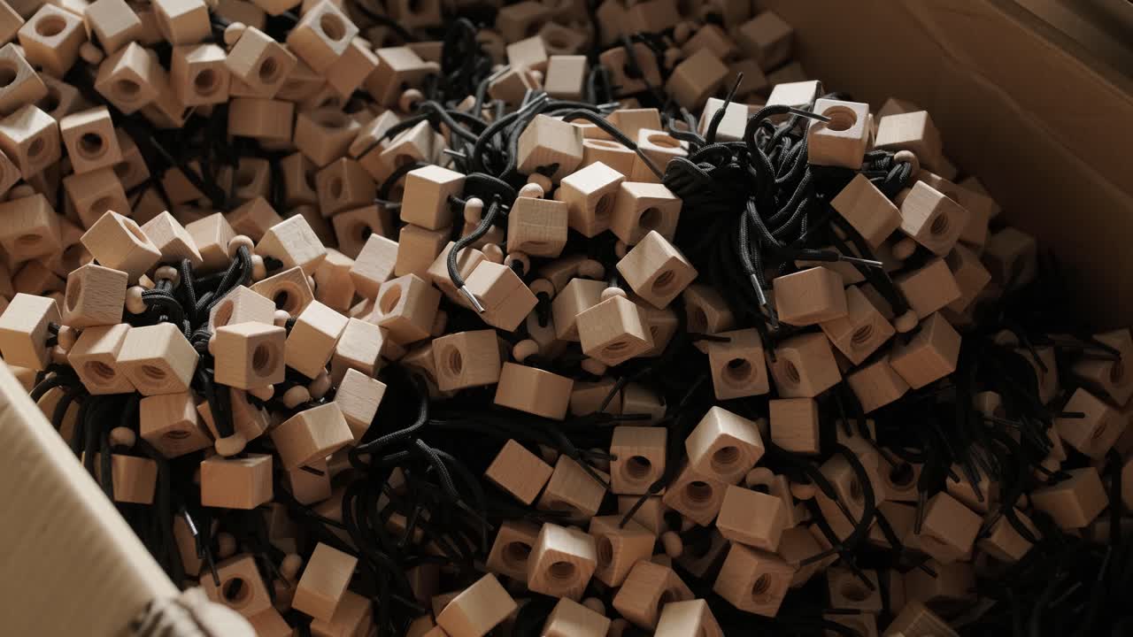 Pile of Wooden Blocks and Beads