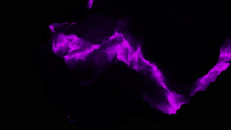 Purple-flame-flickering-on-a-black-background