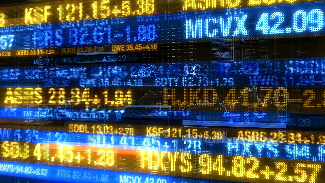 Stock Market Tickers - Digital Data Display Background