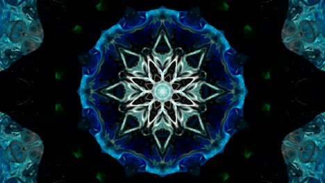 movimiento de caleidoscopio abstracto: círculos geométricos y formas de estrellas