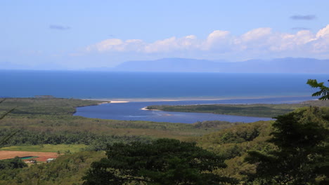 Establishing-of-Daintree-River-forest-region-tropical-scenery-in-Queensland-Australia-