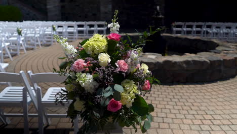 flowers at a wedding stock video footage