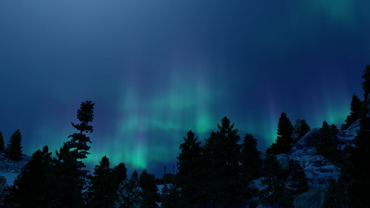 The 'Green Northern Lights' motion graphics video, showcasing the beauty and mystery of the Aurora Boreal