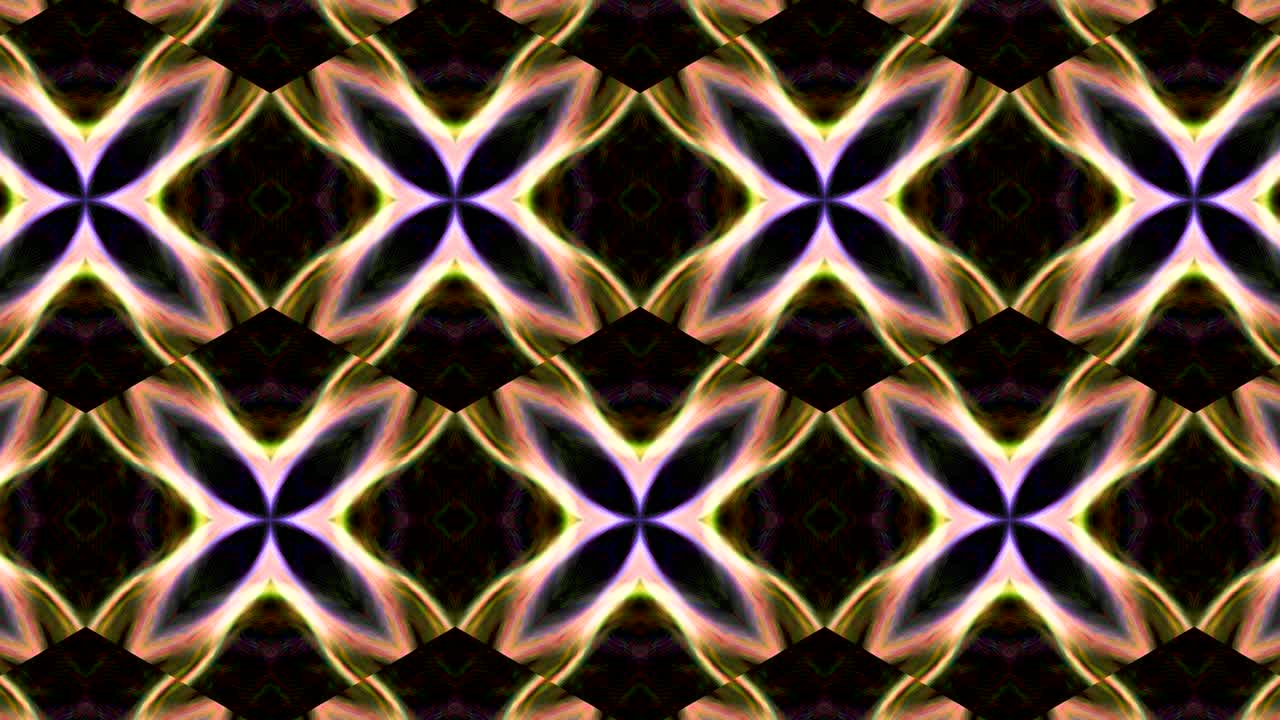 patrones de secuencia de caleidoscopio virtual, ciclo infinito o sin costuras.