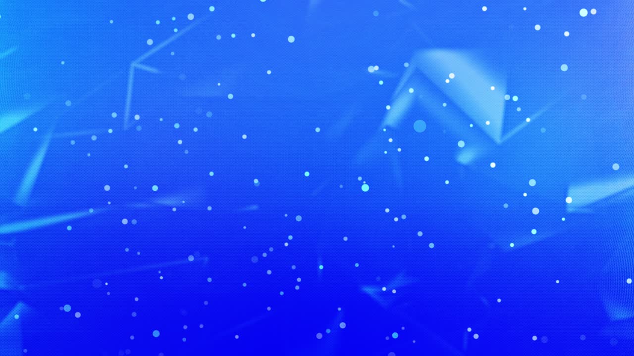 Abstract Blue Background with Geometric Shapes and Dots