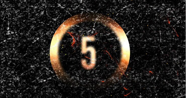 Animated countdown video 4k