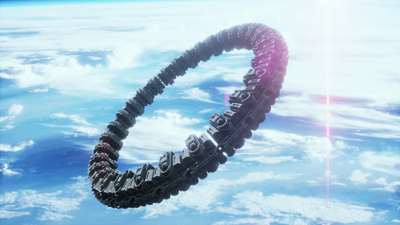 하늘에 떠다니는 ufo 우주선 nasa에 의해 제공된 요소