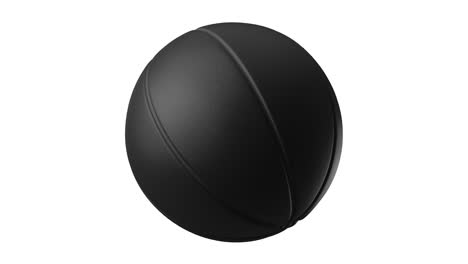 black basketball ball on white background.