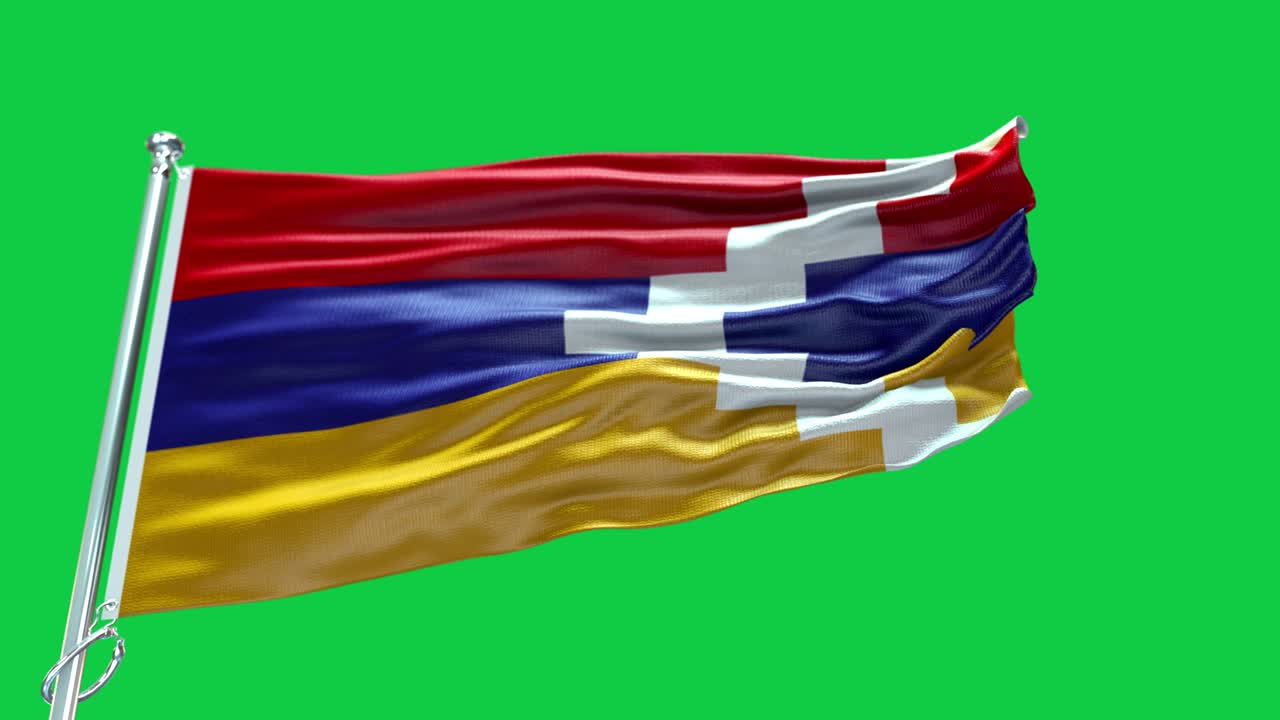 4k bandera muy detallada de la república de nagorno-karabakh de artsakh - bandera de la república de nagorno karabakh deartsakh bandera de alto detalle - bandera nacional de la república del nagorno-carabakh de artsakh patrón de ondas elementos en bucle