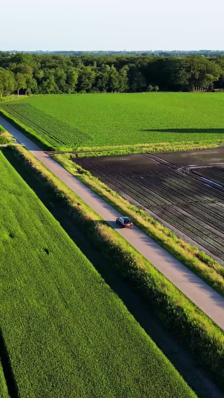 시골 도로 와  의 공중 사진